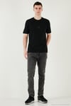 Pamuklu Regular Fit Bisiklet Yaka Erkek T Shirt 5902948 SİYAH