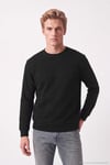 Pamuklu Regular Fit Bisiklet Yaka Erkek Sweat 5905965 SİYAH