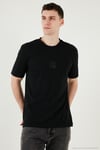 Pamuklu Regular Fit Bisiklet Yaka Erkek T Shirt 5902948 SİYAH
