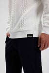 Pamuklu Regular Fit Bisiklet Yaka Erkek Sweat EM623-OF BEYAZ