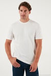 Pamuklu Regular Fit Bisiklet Yaka Erkek T Shirt 59020204 EKRU