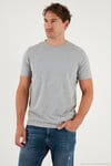 Pamuklu Regular Fit Bisiklet Yaka Erkek T Shirt 59020204 GRİ MELANJ