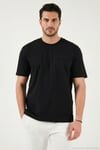 Pamuklu Regular Fit Bisiklet Yaka Erkek T Shirt 5904095 SİYAH