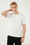 Pamuklu Regular Fit Bisiklet Yaka Erkek T Shirt 5904095 EKRU