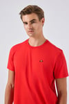 Pamuklu Regular Fit Bisiklet Yaka Erkek T Shirt 6SM5069-RD KIRMIZI