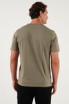 Pamuklu Regular Fit Bisiklet Yaka Erkek T Shirt 59020204 Vizon Yeşili