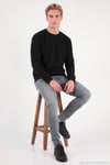 Pamuklu Regular Fit Bisiklet Yaka Erkek Sweat 5905965 SİYAH