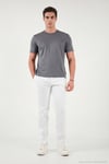 Pamuklu Regular Fit Bisiklet Yaka Erkek T Shirt 5904063 AÇIK HAKİ