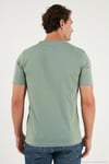 Pamuklu Regular Fit Bisiklet Yaka Erkek T Shirt 59020204 ELMA YEŞİLİ