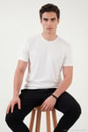 Pamuklu Regular Fit Bisiklet Yaka Erkek T Shirt 5904063 EKRU