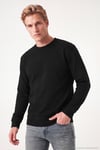 Pamuklu Regular Fit Bisiklet Yaka Erkek Sweat 5905965 SİYAH