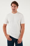 Pamuklu Regular Fit Bisiklet Yaka Erkek T Shirt 59020204 EKRU