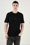 Pamuklu Regular Fit Bisiklet Yaka Erkek T Shirt 5902948 SİYAH