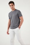 Pamuklu Regular Fit Bisiklet Yaka Erkek T Shirt 5904063 AÇIK HAKİ