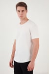 Pamuklu Regular Fit Bisiklet Yaka Erkek T Shirt 5904074 EKRU