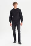 Pamuklu Regular Fit Bisiklet Yaka Erkek Sweat GW2520255 001 SİYAH