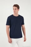 Pamuklu Regular Fit Bisiklet Yaka Erkek T Shirt 5904074 İNDİGO