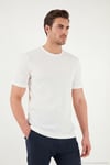 Pamuklu Regular Fit Bisiklet Yaka Erkek T Shirt 5904068 EKRU