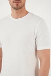 Pamuklu Regular Fit Bisiklet Yaka Erkek T Shirt 5904068 EKRU