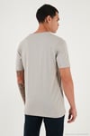 Pamuklu Regular Fit Bisiklet Yaka Erkek T Shirt 59020204 KÜL