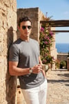 Pamuklu Regular Fit Bisiklet Yaka Erkek T Shirt 5904063 AÇIK HAKİ