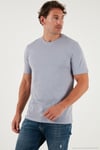 Pamuklu Regular Fit Bisiklet Yaka Erkek T Shirt 59020204 GRİ