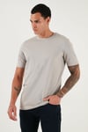 Pamuklu Regular Fit Bisiklet Yaka Erkek T Shirt 59020204 KÜL