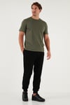 Pamuklu Regular Fit Bisiklet Yaka Erkek T Shirt 59020204 HAKİ