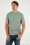 Pamuklu Regular Fit Bisiklet Yaka Erkek T Shirt 59020204 ELMA YEŞİLİ