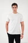 Pamuklu Regular Fit Bisiklet Yaka Erkek T Shirt 5904063 EKRU