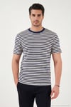 Pamuklu Regular Fit Bisiklet Yaka Erkek T Shirt 5904027 İNDİGO