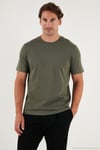 Pamuklu Regular Fit Bisiklet Yaka Erkek T Shirt 59020204 HAKİ