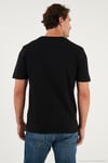 Pamuklu Regular Fit Bisiklet Yaka Erkek T Shirt 59020204 SİYAH