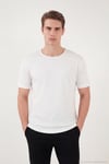Pamuklu Regular Fit Bisiklet Yaka Erkek T Shirt 5904074 EKRU