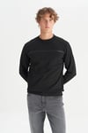 Pamuklu Regular Fit Bisiklet Yaka Erkek Sweat W2520534 001 SİYAH
