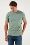 Pamuklu Regular Fit Bisiklet Yaka Erkek T Shirt 59020204 ELMA YEŞİLİ