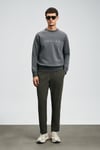Pamuklu Regular Fit Bisiklet Yaka Erkek Sweat 112030177 KOYU GRİ
