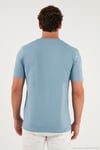 Pamuklu Regular Fit Bisiklet Yaka Erkek T Shirt 59020204 MAVİ