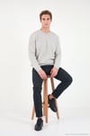 Pamuklu Regular Fit Bisiklet Yaka Erkek Sweat 5905965 Kül