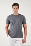 Pamuklu Regular Fit Bisiklet Yaka Erkek T Shirt 5904063 AÇIK HAKİ