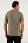 Pamuklu Regular Fit Bisiklet Yaka Erkek T Shirt 59020204 Vizon Yeşili