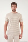 Pamuklu Regular Fit Bisiklet Yaka Erkek T Shirt 5904027 TAŞ