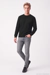 Pamuklu Regular Fit Bisiklet Yaka Erkek Sweat 5905965 SİYAH