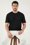 Pamuklu Regular Fit Bisiklet Yaka Erkek T Shirt 5904095 SİYAH