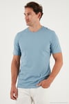 Pamuklu Regular Fit Bisiklet Yaka Erkek T Shirt 59020204 MAVİ