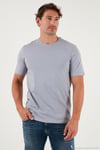 Pamuklu Regular Fit Bisiklet Yaka Erkek T Shirt 59020204 GRİ
