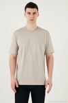 Pamuklu Regular Fit Bisiklet Yaka Erkek T Shirt 5902948 TAŞ