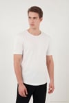 Pamuklu Regular Fit Bisiklet Yaka Erkek T Shirt 5904074 EKRU