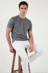 Pamuklu Regular Fit Bisiklet Yaka Erkek T Shirt 5904063 AÇIK HAKİ