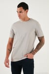 Pamuklu Regular Fit Bisiklet Yaka Erkek T Shirt 59020204 KÜL